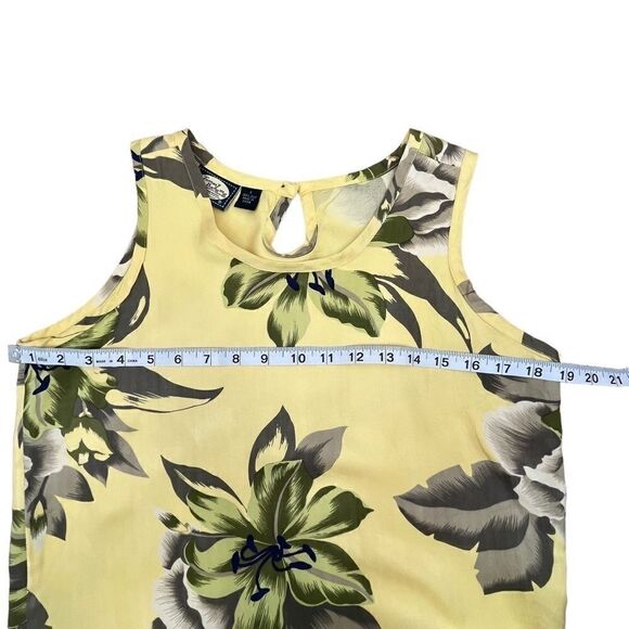 Vintage Tommy Bahama Silk Maxi Dress In Tropical Yellow Floral Women’s Size S - Picture 11 of 14